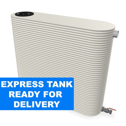 2000L Slimline Water Tank Surfmist With Banner