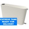 5000L Slimline Skinny Water Tank Surfmist With Banner