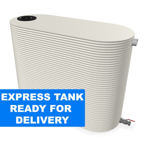 5000L Slimline Water Tank Surfmist With Banner SL-1150-2600-1860